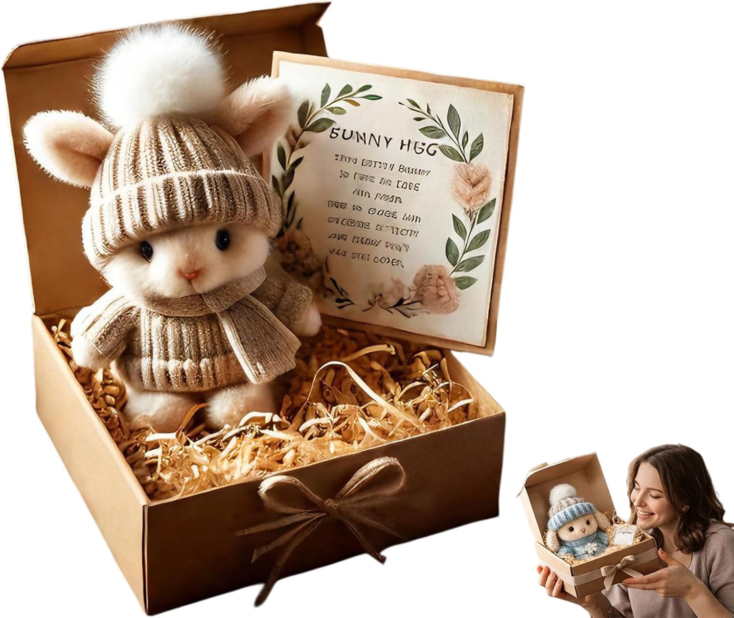 Handmade Mini Bunny Hug Cute Easter Gift, Mini Bunny Easter Gift ...