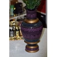 thumbnail image 1 of Handmade Modern Colorful Engraved Lacquer Art Decorative Vase,  16' Purple, 1 of 4