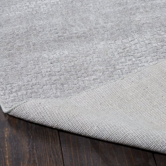 Handmade Mosaic Hand-loomed Solid Color Area Rug Grey 2'6" x 10' runner 10' Runner