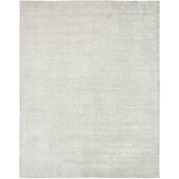 Handmade Mosaic Hand-loomed Solid Color Area Rug Platinum 8'6" x 11'6" 9' x 12'