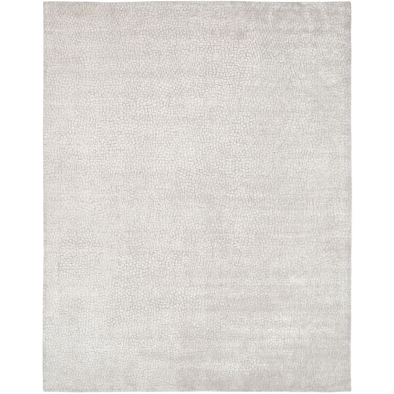 Handmade Mosaic Hand-loomed Solid Color Area Rug Platinum 9'6" x 13' 10' x 14'
