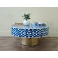 thumbnail image 1 of Handmade Mother of Pearl Inlay Coffee Table: Indian Living Room Furniture, 1 of 5