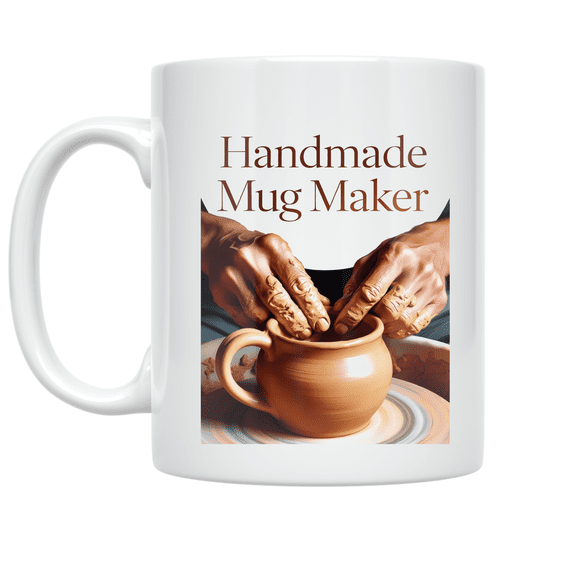 Handmade Mug Maker Design - Pottery Enthusiast - 11 oz Ceramic Coffee Mug