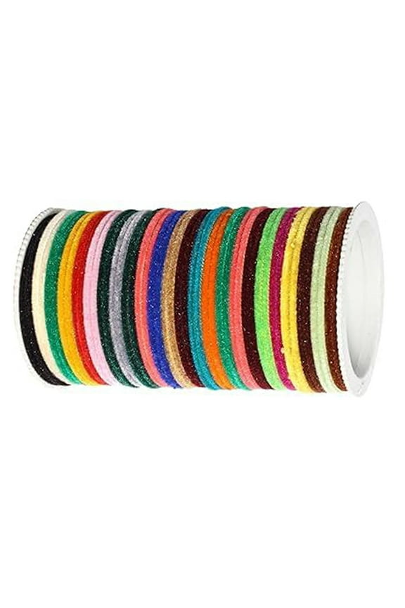 Handmade Multi Color 36 PCS Velvet Metal bangle bracelet For Girls Made In India High Quality Bangles Set For Girls And Women