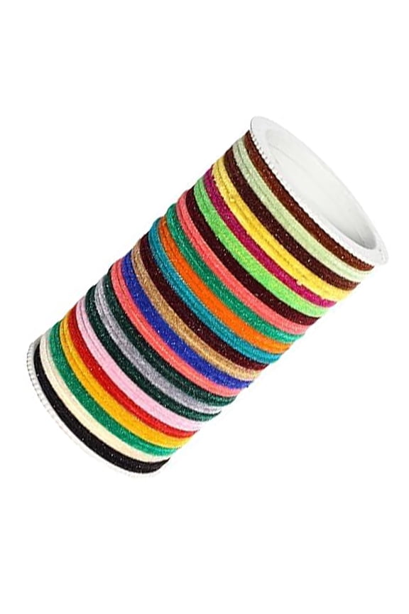 Handmade Multi Color 36 PCS Velvet Metal bangle bracelet For Girls Made In India High Quality Bangles Set For Girls And Women