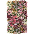 thumbnail image 1 of Handmade Multicolor Irregular Area Rug, 100% Imported Blended Wool, Floral Rug, 1 of 4