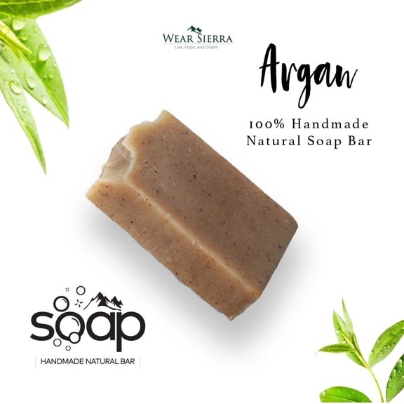 Wear Sierra Bar Soap, Natural Argan Soap for Skin Hydration, Hyperpigmentation, Pack of 2