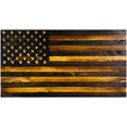 thumbnail image 1 of Handmade Natural Finish Wooden American Flag 18.5X9.75X1.5 Inches Indoor/Outdoor Patriotic Wall Art, 1 of 8
