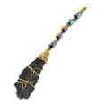 thumbnail image 1 of Handmade Natural Healing Crystal Colorful Black Tourmaline Wicca Witch Party Broom V7Q1 Halloween Accessorie Decor, 1 of 7