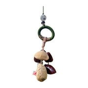 Handmade Natural Shell Bell Wind Chimes, Low Deep Tone Wooden Chimes,Decorative Natural String Of Hand Bells Wind Chimes&Accompanying Instruments for Patio, Porch,Yard,Outdoor Indoor Home Decor