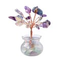 thumbnail image 1 of Handmade Natural Tumbled Crystal Tree Decor - Copper Wire Gemstone Feng Shui Ornament for Home, Car Interior, Living Room or Office Desk Tabletop Decoration (Assorted Colors), 1 of 6