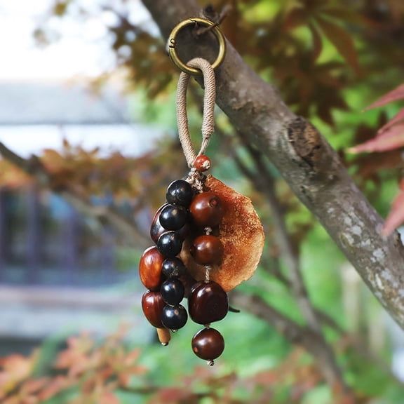 Handmade Natural Wind Chime,Fruit Shell Percussion Instrument with Soothing Tones,Meditation Yoga Accessory for Indoor Outdoor Relaxation and Mindfulness Practice