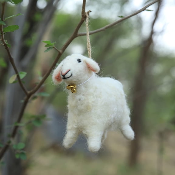 Handmade Needle Felt Sheep Toy Gift Ornament Decor Figure
