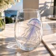 thumbnail image 1 of Handmade Octopus Drinking Glass, Blue Ringed Tentacle Tumbler, Artisanal Ocean Barware for Coastal Home Decor, 1 of 6