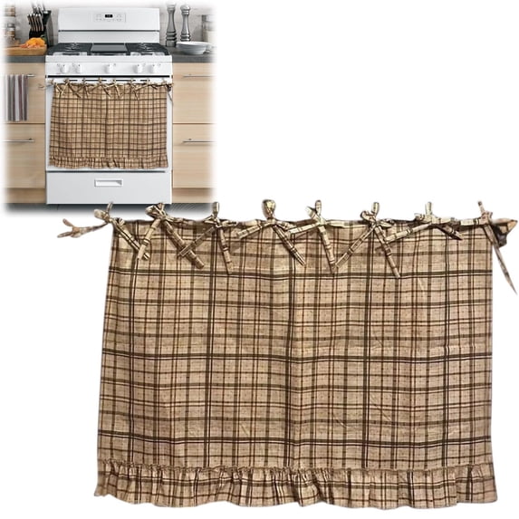 Handmade Oven Skirt Dishwasher Skirt Decorative Cabinet Curtain Farmhouse Kitchen Décor Adjustable Heat Resistant Hide Clutter Multi-Appliance Cover