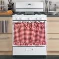 thumbnail image 1 of Handmade Oven Skirts, 30X21.5inch Oven Curtain for Farmhouse Kitchen Decor, Oven Curtain Tie Top, Plaid Stove Cover Skirt with Ruffle Trim, Rustic Kitchen Curtain Decor for Stove Dishwasher Cabinet, 1 of 7