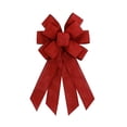 thumbnail image 1 of Handmade Oversized Bow Decoration, Imitation Linen Solid Color Ribbon Pendant for Party Wedding Holiday, Hanging Ornament for Door Wall Tree Home Decor, 1 of 5