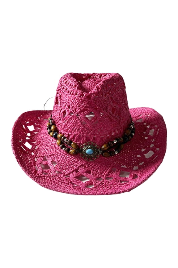 Handmade Panama Hat Elegant Wide Brimmed Decorated Sun Hat for Women Party British Beach Hat Lady Knitted Straw Hat