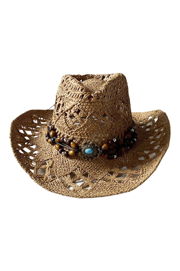 Handmade Panama Hat Elegant Wide Brimmed Decorated Sun Hat for Women Party British Beach Hat Lady Knitted Straw Hat
