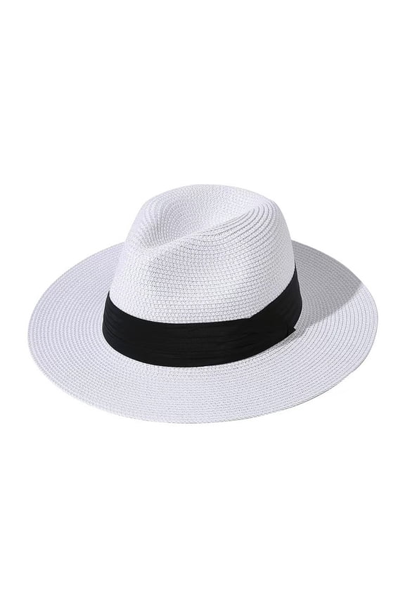 Handmade Panama Hat Vacation Sun Hat for Adult Outdoor Activity Wide Brims Straw Hat for Beach Holiday and Everyday Wear