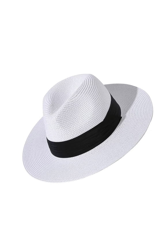 Handmade Panama Hat Vacation Sun Hat for Adult Outdoor Activity Wide Brims Straw Hat for Beach Holiday and Everyday Wear
