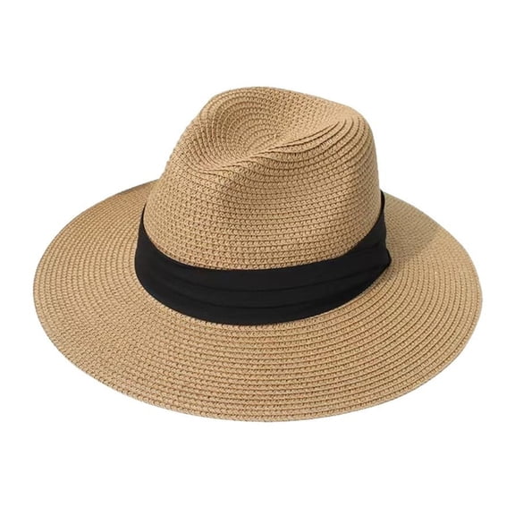 Handmade Panama Hat Vacation Sun Hat for Adult Outdoor Activity Wide Brims Straw Hat for Beach Holiday and Everyday Wear