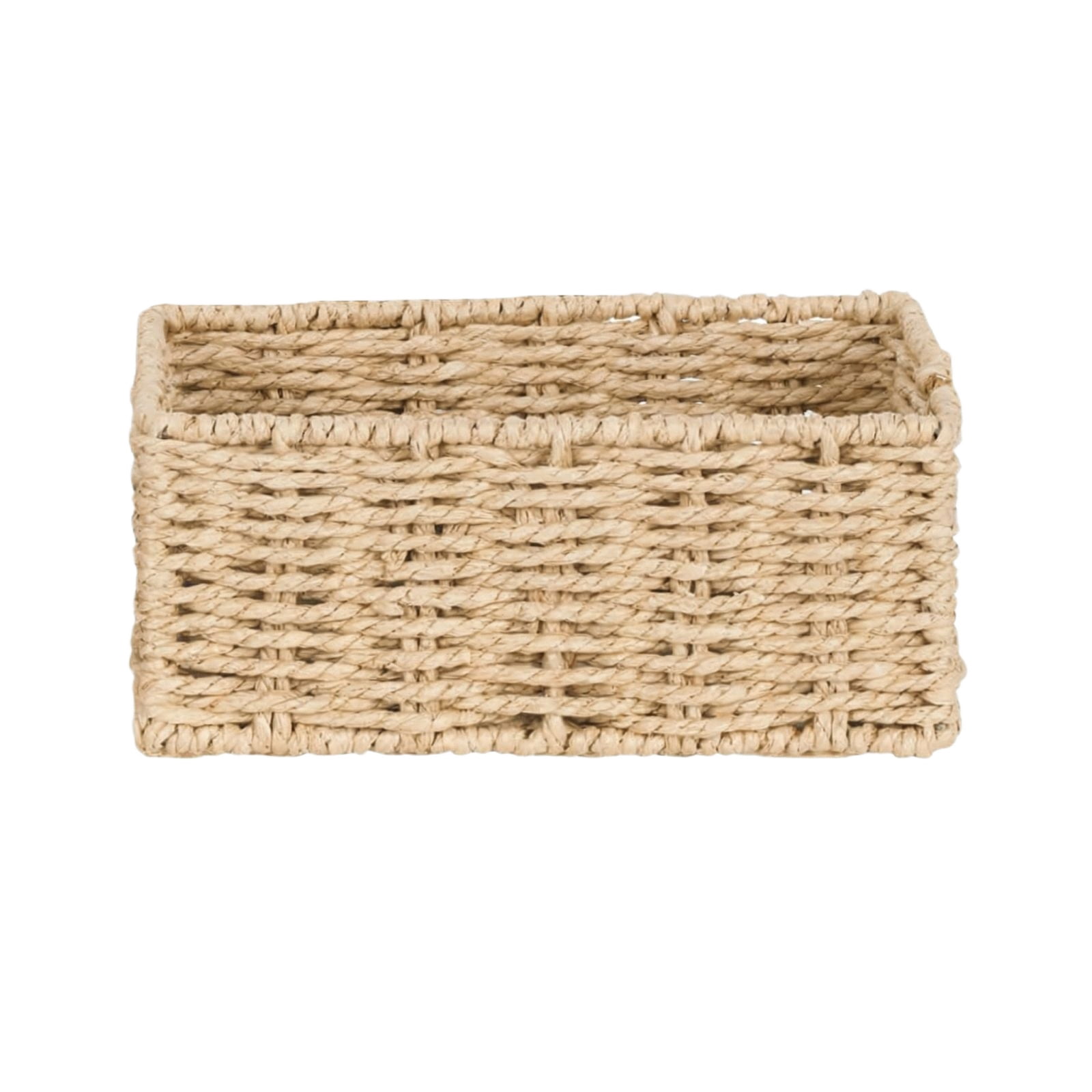 Picture Idea: Handmade Paper Rope Woven Storage Basket 9X6X3 5 Inch Desktop