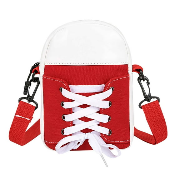 Handmade Patchwork Crossbody Bag | Shoe-Shaped Canvas Purse with Adjustable Leather Strap | Fashion Shoulder Bag for Women | Unique Gift | 1 Pack | Versatile Casual Accessory