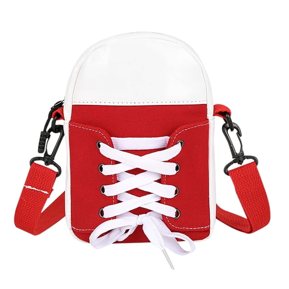 Handmade Patchwork Shoe Shape Crossbody Bag for Women, Adjustable Shoulder Strap, Leather and Canvas Material, Funny Gift Idea for Everyday Use