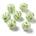thumbnail image 1 of Handmade Pearlized Porcelain Beads Pearlized Pumpkin Yellow Green 12x10~10.5mm Hole: 2~2.2mm, 1 of 3