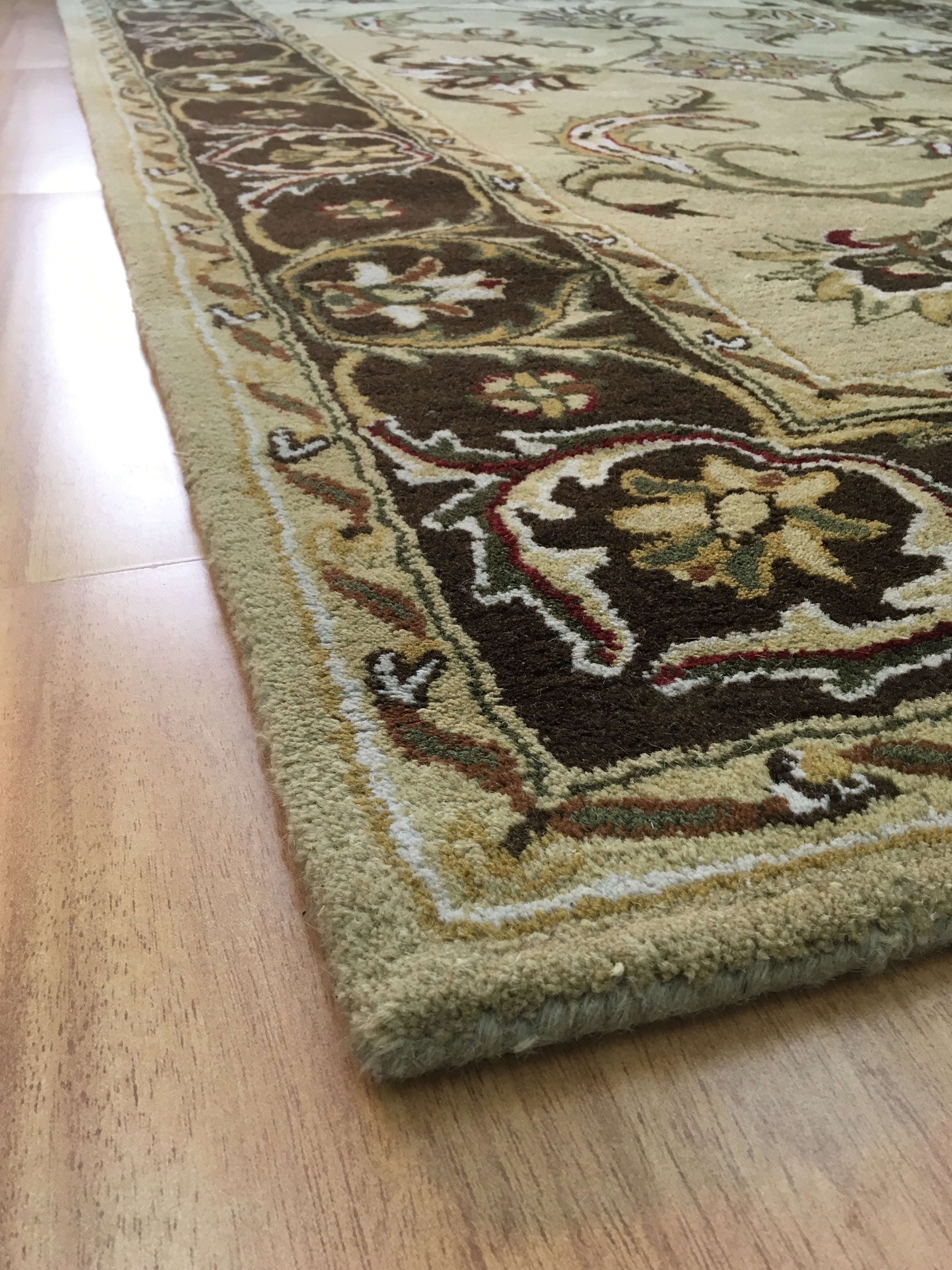 Handmade Persian Style 5' x 8' Feet Rectangular Wool Area Rug Cotton