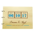 thumbnail image 1 of Handmade Personalized Wood Engraved Wedding Guest Book Custom Wooden Photo Albums, 1 of 6