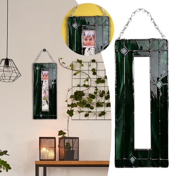 Handmade Photobooth Frame, Acrylic Wall Gallery Display Unique Gift, Photo Booth Pictures Strips, Art Vertical Wall Gallery Display, Play of Light & Memory Valentine's Day, Easter, Weddings,Green