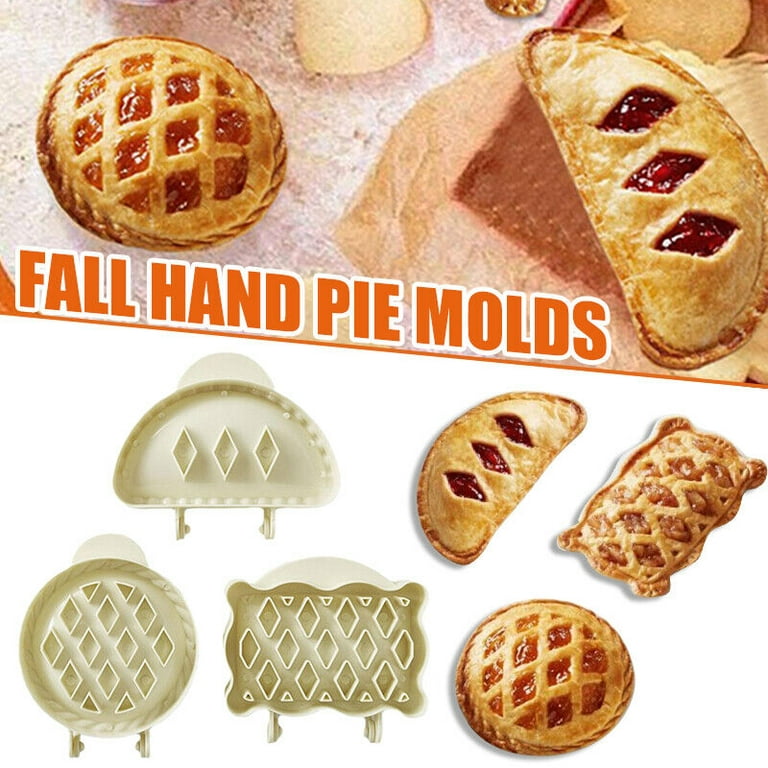 3pcs Classic Mini Hand Pie Molds One Press Autumn Dough Presser Set Pocket  Pie Molds For Halloween Christmas Thanksgiving Party Fall Hand Pie Molds Ki