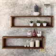 thumbnail image 1 of Handmade Pine Wood Hanging Shelf, Floating Rope Shelf, Decorative Organizer, Modern Home Gift, Easy to Install, Triangle Shape,  Mobeelya, 1 of 6