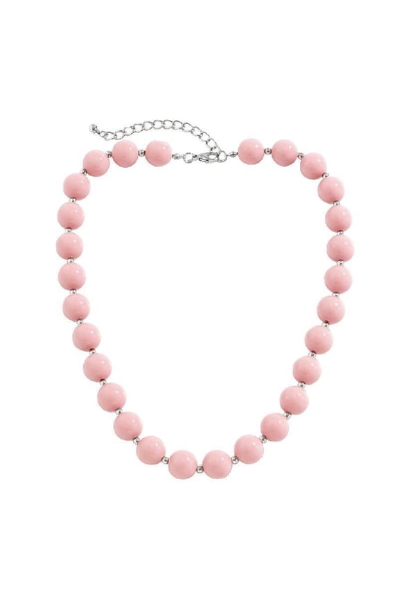 Handmade Pink Beaded Necklaces Simple Collar Necklace Clavicle Chain Choker