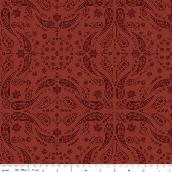 Handmade Placemat Or Table Runner Back of the Chutes Bandana Rust