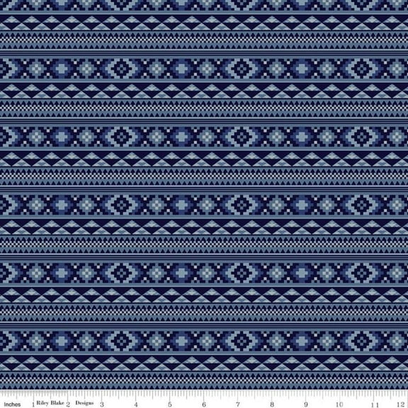 Handmade Placemat Or Table Runner Back of the Chutes Stripe Denim