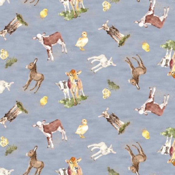 Handmade Placemat Or Table Runner Farm Life Baby Animals Slate