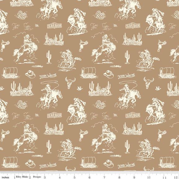 Handmade Placemat Or Table Runner John Wayne Courage Cowboys Tan
