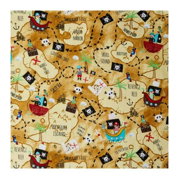 Handmade Placemat Or Table Runner Pirate Map