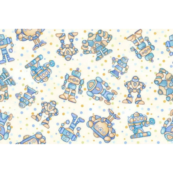 Handmade Placemat Or Table Runner Space Ace Robots White