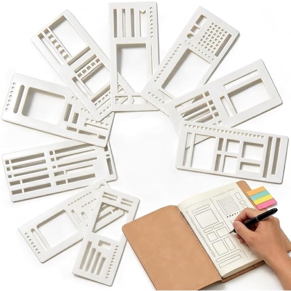 Handmade Planner Stencil Flexible Record Reusable Journal Stencils Templates for Bullet Journals Planner, Drawing Lines, Layout Tools Calendars & DIY Planning
