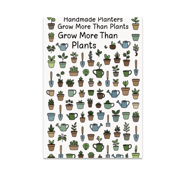 Handmade Planters Grow More Than Plants - Garden Enthusiast - 13x19 Poster Print
