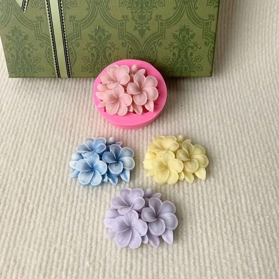 Handmade Plumeria Scented Candle Diffuser Stone Mold - Silicone Flower-Shaped DIY Candle Making Tool