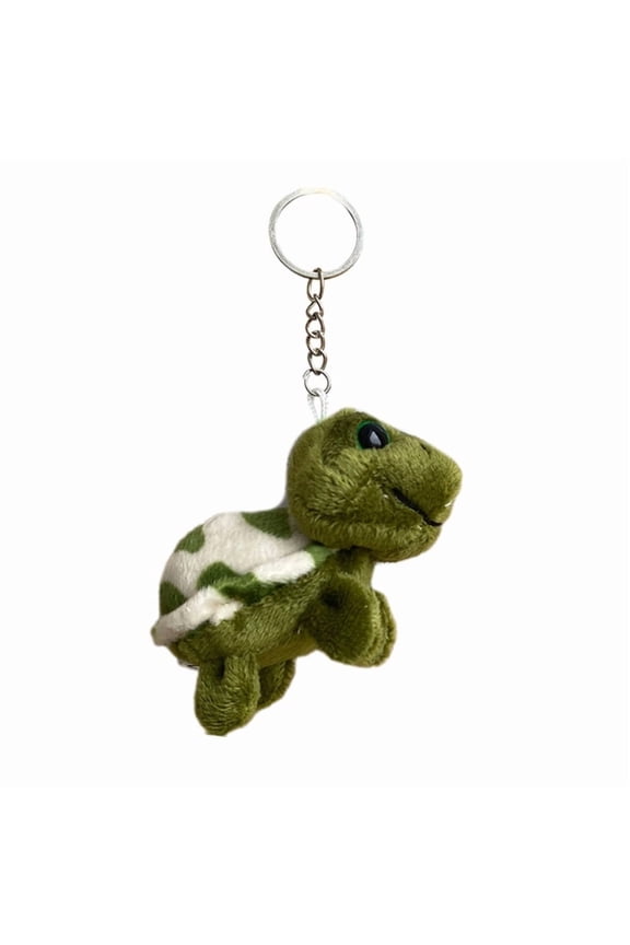 Cartoon Plush Turtle Charm Keychains Sweet Cute Pendant Car Keyring Backpack Decoration Fashion Jewelry for Women Girls