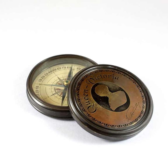 Handmade Polished Brass Nautical Compass with Carry Leather Case Unique Marine Christmas Easter Gift Idea Made of Metal Alloy