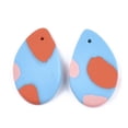 thumbnail image 1 of Handmade Polymer Clay Pendants teardrop Colorful 33x20x3~4mm Hole: 1.5mm DIY, 1 of 1