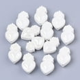 thumbnail image 1 of Handmade Porcelain Beads Bright Glazed Porcelain style Heart White 16x10.5x6.5mm Hole: 1.2mm, 1 of 2