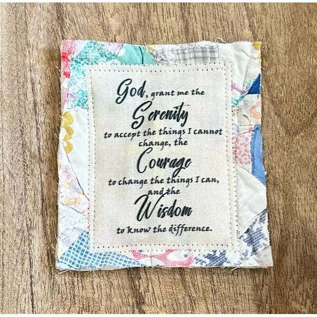 Handmade Prayer Quilt with Hidden Cross, Individually Sewn Colorful